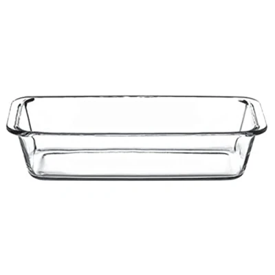 Afbeelding van Borcam Cakevorm/bakvorm Borosilicaat glas transparant 31 x 13 7 cm cake bakken ovenschotel 1630 ml