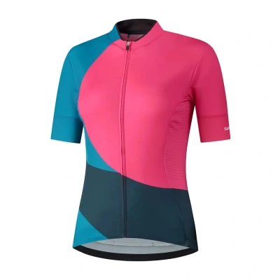 Afbeelding van Shimano Sumire Fietsshirt Rood Blauw Dames L