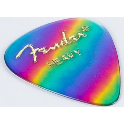 Afbeelding van Fender Picks 351 Rainbow heavy 12er set Premium Celluloid Plectrum