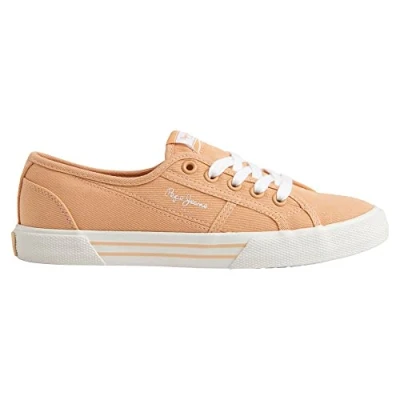 Afbeelding van Pepe Jeans Brady Basic Sneakers laag, Dames, Maat: 38, Light orange Katoen