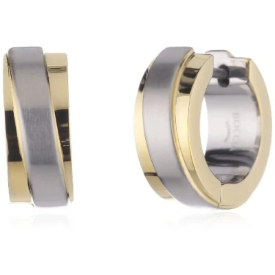 Afbeelding van Boccia 0560 02 Oorringen titanium goud en zilverkleurig 14 mm