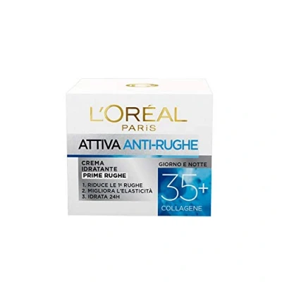 Afbeelding van L&#039;Oréal Paris Gezichtscrème voor het anti eta gezicht, navulcollageen, bio ballen, Dermo Expertise 50 ml