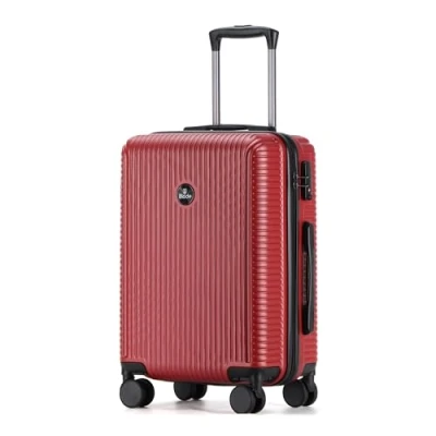 Afbeelding van Blade Kofferset 3 delig hardshell koffer trolleys lichte rolkoffer handbagage van ABS + PC met TSA slot 4 spinner wielen delige reiskofferset, bordeauxrood, M (Handgepäck),