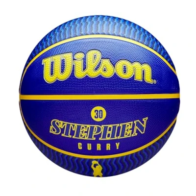 Afbeelding van Wilson NBA Player Icon Stephen Curry Outdoor Ball WZ4006101XB7, Unisex, Blauw, basketbal, maat: 7