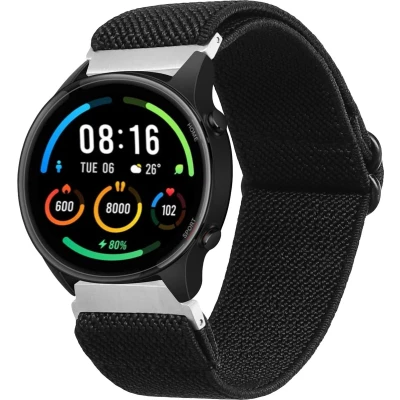 Afbeelding van kwmobile nylon bandje voor smartwatch geschikt Xiaomi Mi Watch Color Sport / S1 Active 14 22 cm Polsbandje in zwart