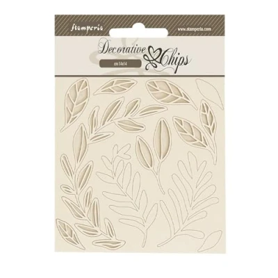 Afbeelding van Stamperia Create Happiness Secret Diary Decorative Chips Leaves Pattern (SCB212) (DISCONTINUED)