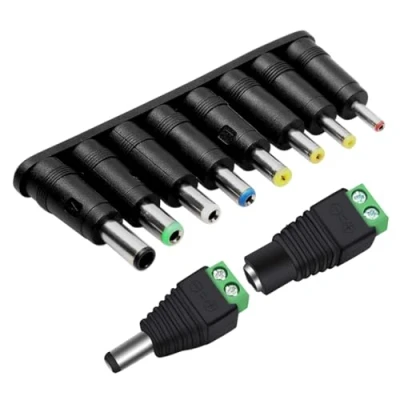 Afbeelding van GUUZI 9 stks Universele DC Stekkers 5.5mm x 2.1mm Vrouw naar Man voeding Adapter Jack Connector Tips voor Laptop