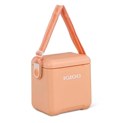 Afbeelding van Igloo Tag Along Too Passieve koelbox, 10 liter, voor winkelen, kamperen, vrije tijd en werk, abrikoos