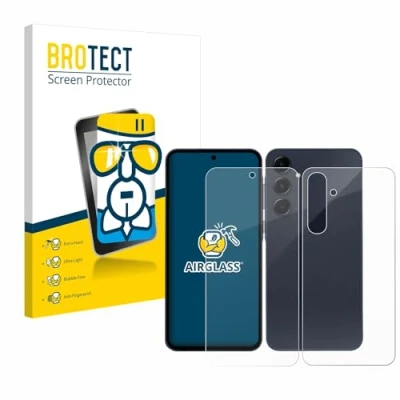 Afbeelding van BROTECT Screenprotector voor Samsung Galaxy A55 5G (Voor+Achter) Folie Beschermfolie Beschermglas transparant