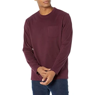 Afbeelding van Amazon Essentials Regular fit T shirt met lange mouwen Bordeaux, S