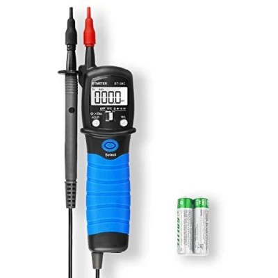 Afbeelding van BTMETER spanningstester continuïteitstester, BT 38C digitale penmultimeter AC DC 600V voltmeter meet spanning, weerstand 60MΩ, capaciteit, diode, met 6000 tellingen en automatisch bereik