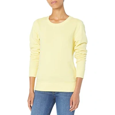 Afbeelding van Amazon Essentials Dames Frans Terry Fleece Crewneck Sweatshirt,Lichtgeel,L XL