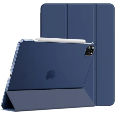 Afbeelding van JETech Hoes voor iPad Pro 11 Inch, Model 2022/2021/2020/2018, Pencil, Smart Case met Automatisch Wekken/Slapen (Diep Marineblauw)