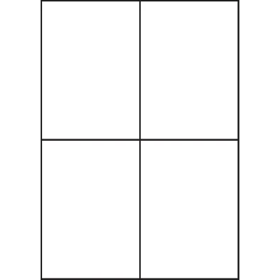 Afbeelding van Verwijderbare A4 etiketten 105 x 148 mm wit (100 vel)