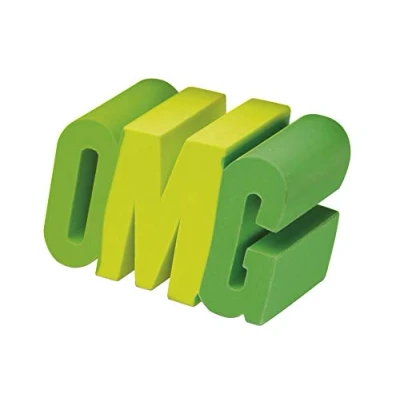 Afbeelding van Westcott E 66067 GREEN 3D gum &quot;OMG&quot;, groen, 3 x 5 2,5 cm