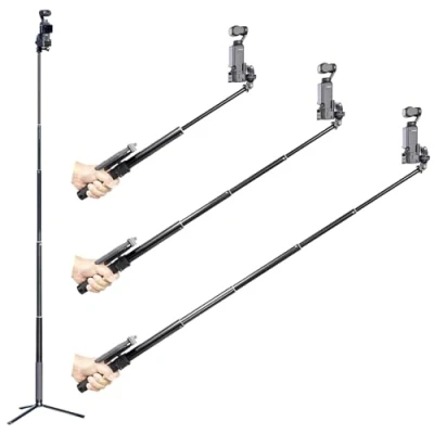 Afbeelding van MAXCAM Selfie Stick Tripod Extension Rod voor DJI Osmo Pocket 3, 150CM Aluminium Alloy Statief.