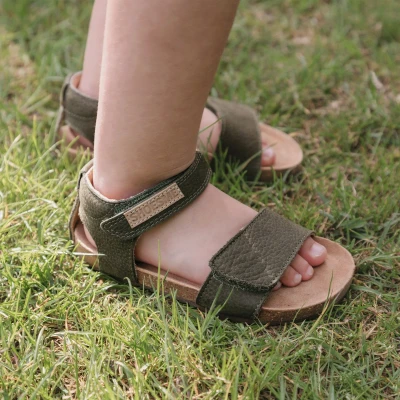 Afbeelding van Sandalen Meisjes, jongens Green Leer Shoesme Maat 20