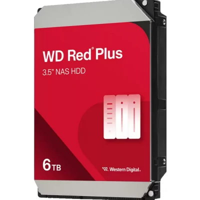 Afbeelding van WD Red Plus WD60EFPX Vaste schijf 6 TB intern 3.5&quot; SATA 6Gbs 5400 tpm buffer: 256 MB