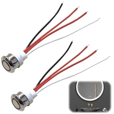 Afbeelding van 2 stuks 12 V led touch dimmer schakelaar: DC 5 24V led, sensorschakelaar, traploos dimmen, aanraakschakelaar voor 18 mm montagegat, aanraakschakelaar, sensorschakelaar ledlicht, kast