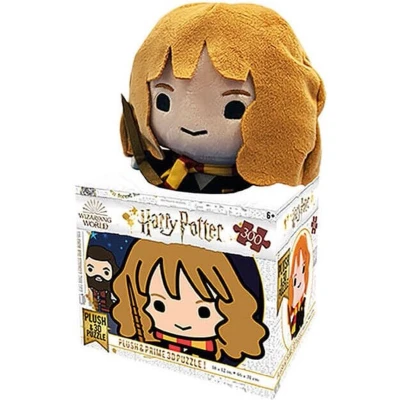 Afbeelding van Harry Potter Chibi Hermelien Griffel Puzzel met pluche 300 stk 31x23 cm 3D lenticulair effect
