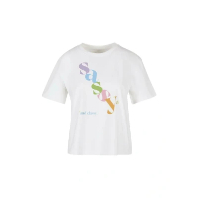 Afbeelding van Mister Tee Sassy Tshirt print, Dames, Maat: Medium, White