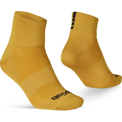 Afbeelding van GripGrab Lightweight SL Korte Performance Zomer Fietssokken 1 Paar Coolmax Wielersport Sokken Low Cut Mosterd Geel Unisex Maat L (44 47)