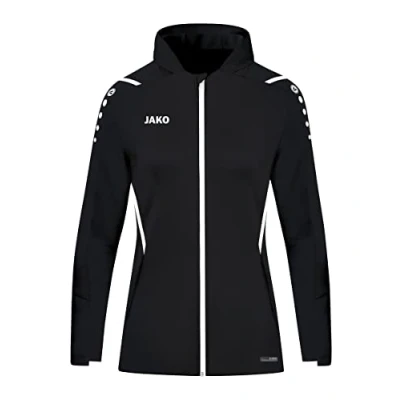 Afbeelding van JAKO Jas met kap Challenge Zwart/wit