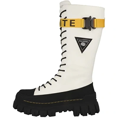 Afbeelding van Dockers by Gerli Plateaulaarzen, Dames, Maat: 40, Weiss Kunststof