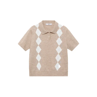 Afbeelding van Mango Poloshirt, Dames, Maat: XL, Medium brown