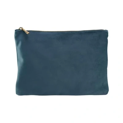 Afbeelding van Bagbase Polyester fluwelen accessoirezakje kleine Blauwe Topaas, accessoiretas en kantoororganizer voor dames heren autosleutelzakje waszak, Accessoire Tas