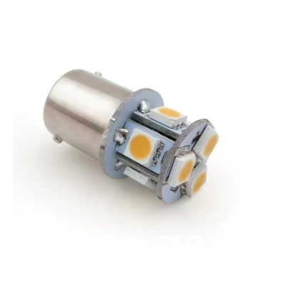 Afbeelding van BA15S LED 8 SMD Warm wit 12V lamp