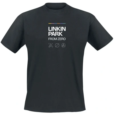 Afbeelding van Linkin Park From Zero Radiate T shirt zwart S Katoen Heren Band merch, Bands