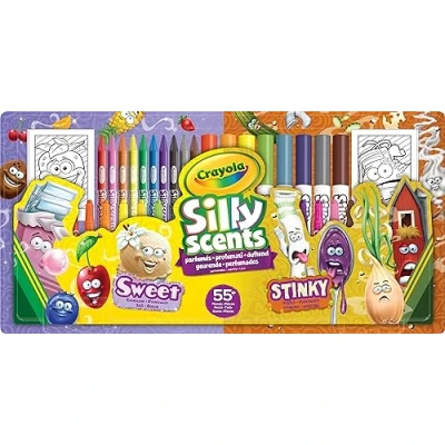 Afbeelding van Crayola Silly Scents Hobbypakket Kleuren Met Geuren 55 Stuks