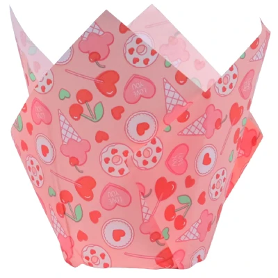 Afbeelding van PME Muffin Cups Zoete Liefde 24st.
