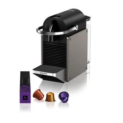 Afbeelding van Krups XN306TK Nespresso Pixie Titanium, espressomachine, programmeerbare recepten, 2 lengtes, automatische uitschakeling, 1260 W, 0,7 liter