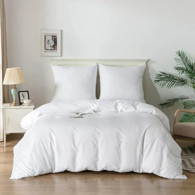 Afbeelding van Good Nite Beddengoedset, 135 x 200 cm, 2 delig + 1 kussensloop 80 wit, microvezel, dekbedovertrek zacht