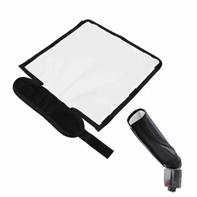 Afbeelding van Flash Diffuser Reflector Softbox Universele Bender voor flitslicht Buigbaar Opvouwbaar Speedlite Fotografie, Strobe Light Studio Product Portret Stilleven 25 x 22 cm, 1 stuk