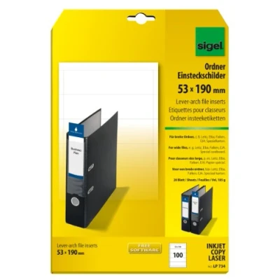 Afbeelding van Ordnerrug kaart A4 170g wit 20vel 5 stuks per blad MP
