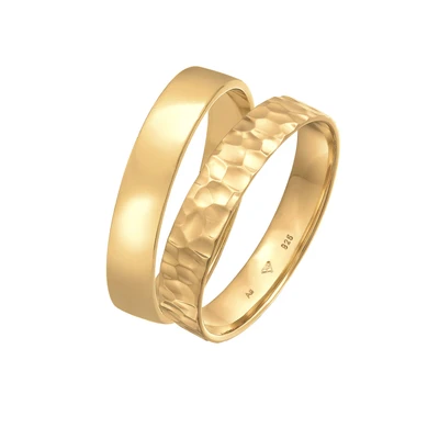 Afbeelding van Kuzzoi 2 PACK Ring goldcoloured, Heren, Maat: 62, Gold coloured
