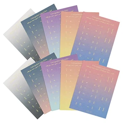 Afbeelding van ECSiNG 10 vellen maandelijkse zelfklevende indextabbladen kleurrijke scheidingstabbladen school studie planner stickers voor kantoor studieplanners organisaties