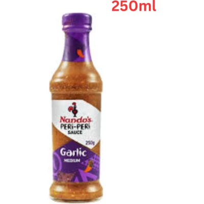 Afbeelding van Nando&#039;s Peri Saus Hete met Knoflook Medium Heet 250 Ml