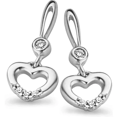 Afbeelding van Orphelia Oorbel Hart Zirconium Sterling Zilver 925