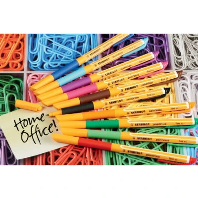Afbeelding van Rollerpen STABILO PointVisco 1099/10 fijn assorti etui à 10 stuks