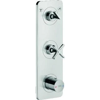 Afbeelding van Axor citterio e afbouwdeel inbouw thermostaatmodule met stop en omstelkraan plaat chroom 36703000