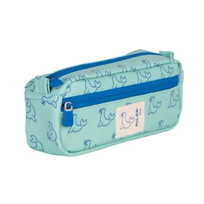 Afbeelding van MILAN® Rechthoekig etui met 2 ritssluitingen, 460 since 1918, groen