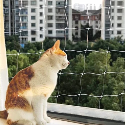 Afbeelding van Kattennet, balkonnet voor katten, balkon en raam, transparant, 8x3m