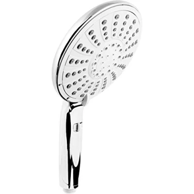 Afbeelding van Cornat Handdouche &quot;Montenovo&quot; 150 mm kopdiameter verchroomd 5 straalsoorten: normaal, soft &amp; massage straal waterstop anti kalk/waterbesparende insert/douchekop/douchekop / TECB3418