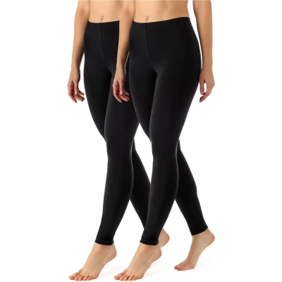 Afbeelding van Merry Style MS MS10 143 LE 2Pack Dames Leggings Sport Vrijetijdsbroek 2 Pak Lang Viscose Sporbroek Yogabroek Zwart/Zwart XS