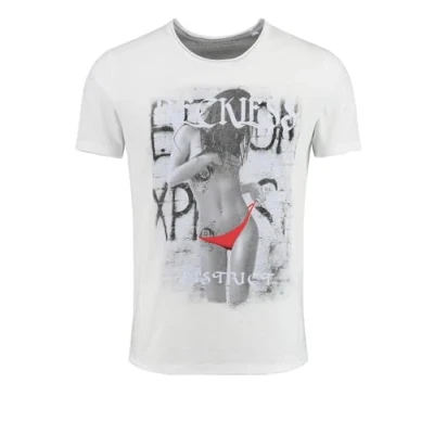 Afbeelding van KEY LARGO Mt Reckless Round T shirt voor heren, wit (1000), M
