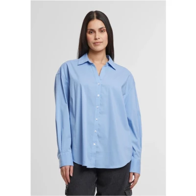 Afbeelding van Urban Classics Oversized Cotton Blouse M Blauw